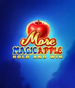 Step into the enchanting world of More Magic Apple Hold and Win Slot by 3 Oaks Gaming, highlighting a glistening red apple on a deep blue background. This graphic captures the magical theme of the game. Suited for fans of fantasy, the vibrant visuals and attractive artwork ensure it captures attention. 