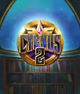 Discover the magical artwork of Cygnus 2 Slot by ELK Studios, showcasing a luxurious emblem with a bright color scheme. With a backdrop of a starlit background of a library, this graphic captures the spirit of mystical exploration. 